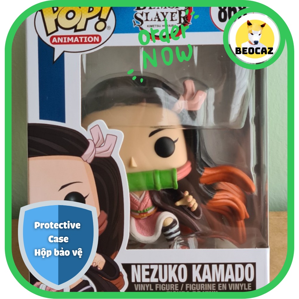 [Full Box Tặng Hộp Bảo Vệ] Mô hình Funko nội địa Trung Anime dễ thương Nezuko Demon Slayer Thanh Gươm Diệt Quỷ No.868