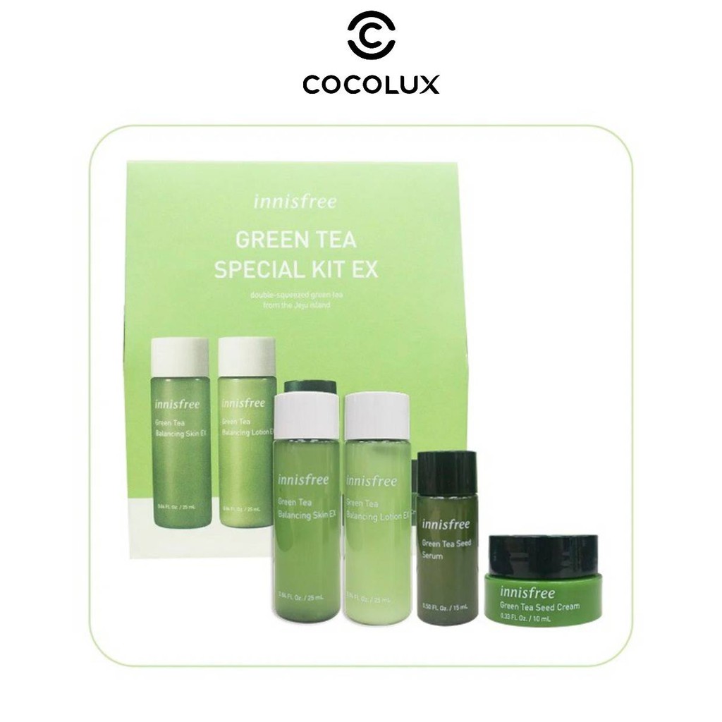 Bộ Dưỡng Da Trà Xanh Green Tea EX Special Kit-[COCOLUX]