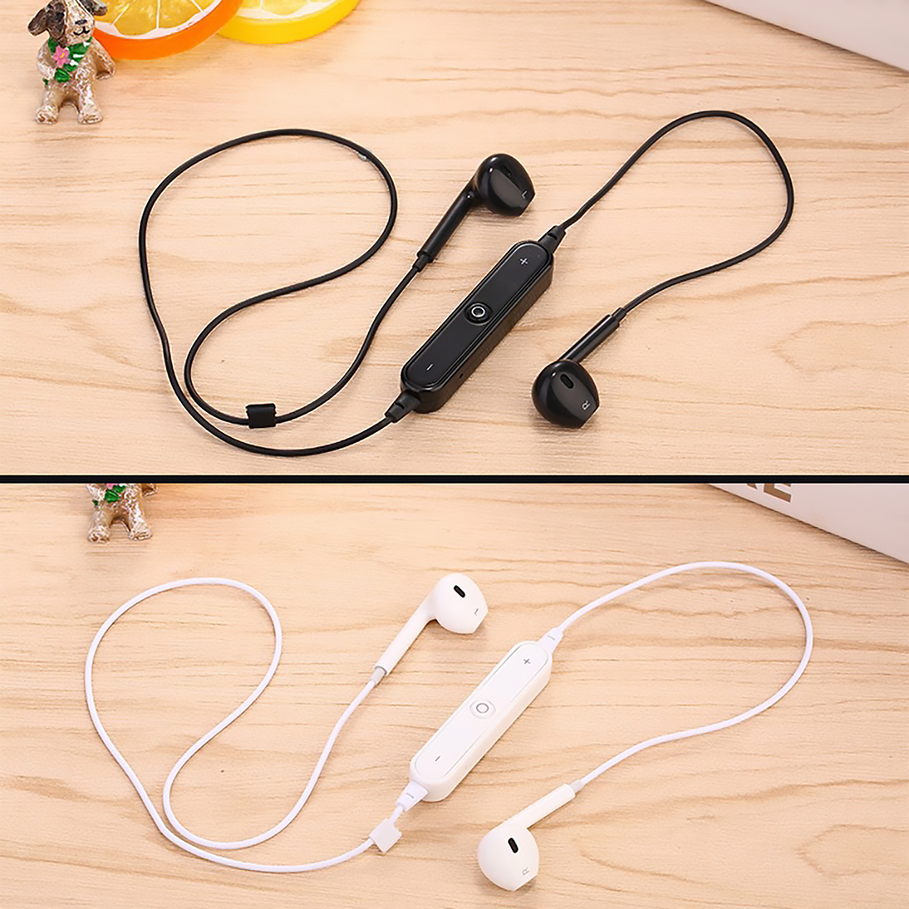 S6 Wireless Bluetooth Sport Stereo Earphone Earphones Headset Headsets Headphone Headphones For IOS Android