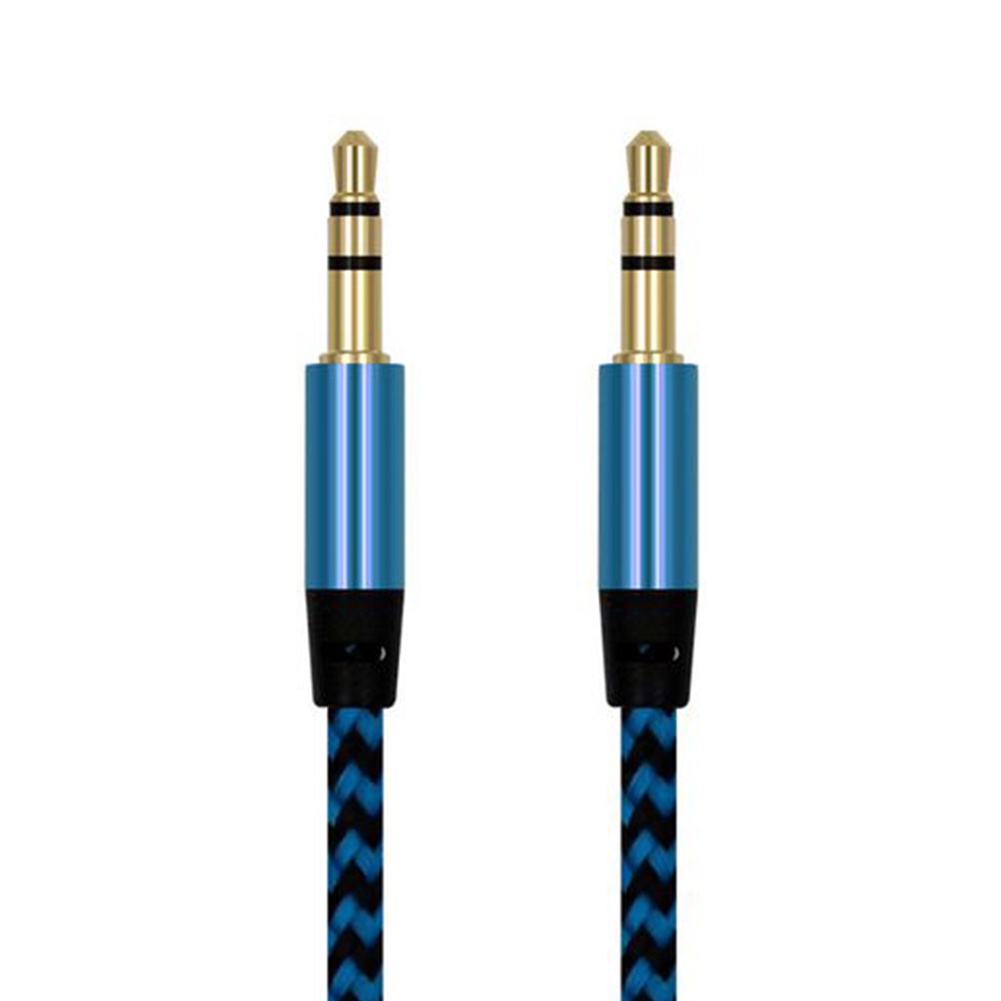 Dây cáp âm thanh bện sợi đầu cắm 3.5mm cho loa điện thoại tùy chọn màu sắc