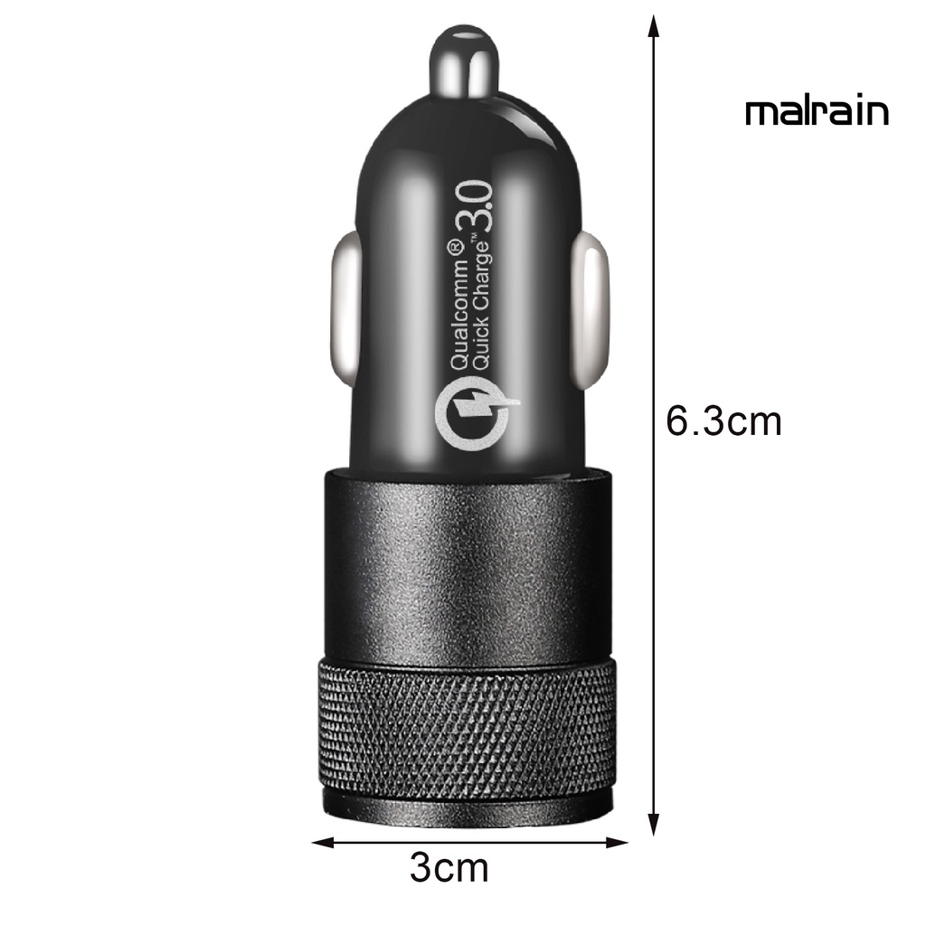 Tẩu Sạc Nhanh QC 3.0/PD Hai Cổng Type-C Có Đèn LED Xanh Dương Cho Điện Thoại Di Động