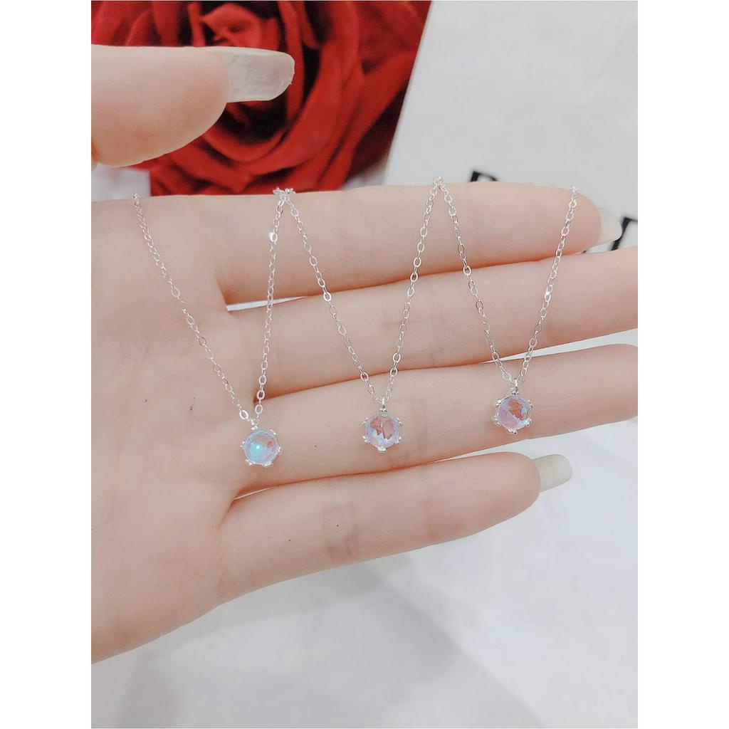Dây chuyền nữ bạc ta dây chuyền đá moon đeo nhẹ nhàng