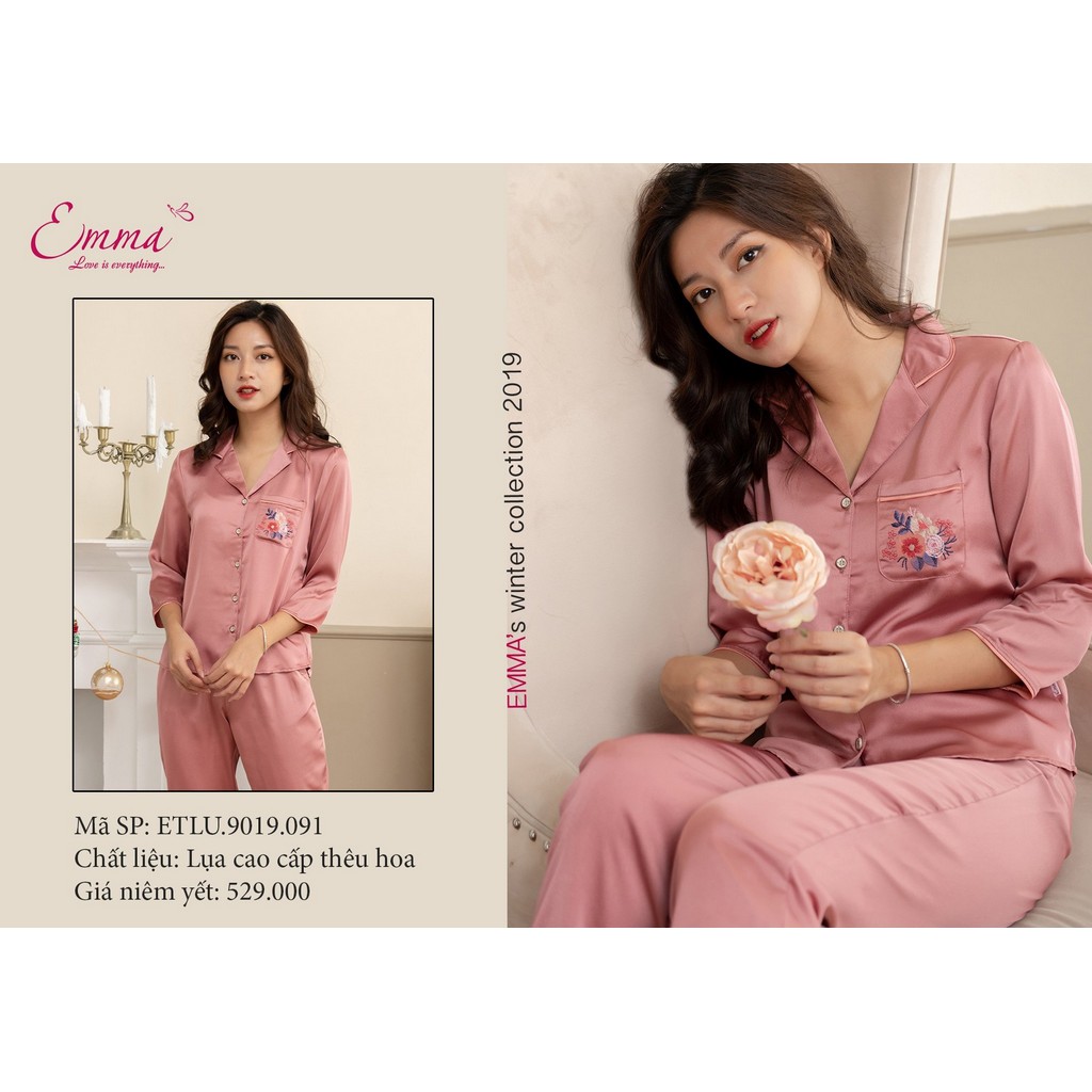 Bộ Đồ Mặc Nhà Bằng Lụa EMMA ETLU.9019.091