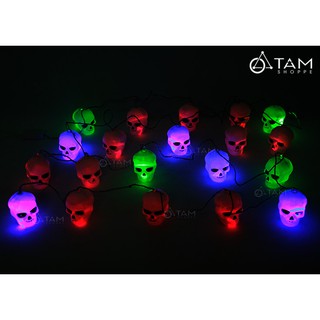 Dây đèn trang trí Halloween hình hộp sọ đầu lâu TAN