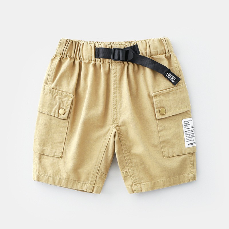 Quần kaki bé trai Katoofely quần short kaki cho bé trai phối nịt túi hộp Hàng Xuất Âu, Mỹ