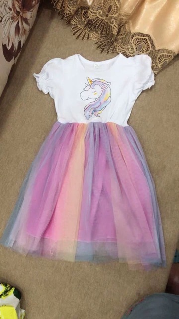 Đầm kỳ lân công chúa cho bé gái lớn size đại  - kèm ảnh thật