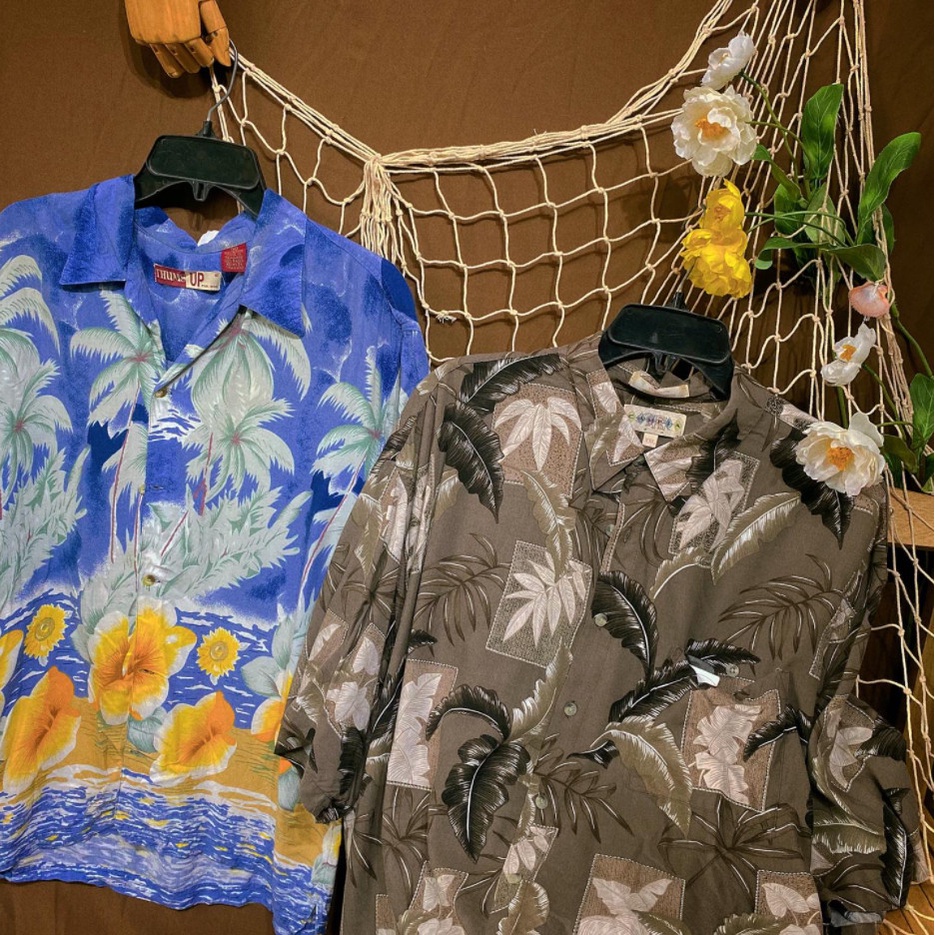 Sơ Mi Hawaii , Sơ Mi Họa Tiết 2hand Unisex Nam Nữ Đi Biển Hoa Nhóm Lá Kiểu Họa Tiết Nhiệt Đới Big Size Tay Ngắn Siêu Đẹp