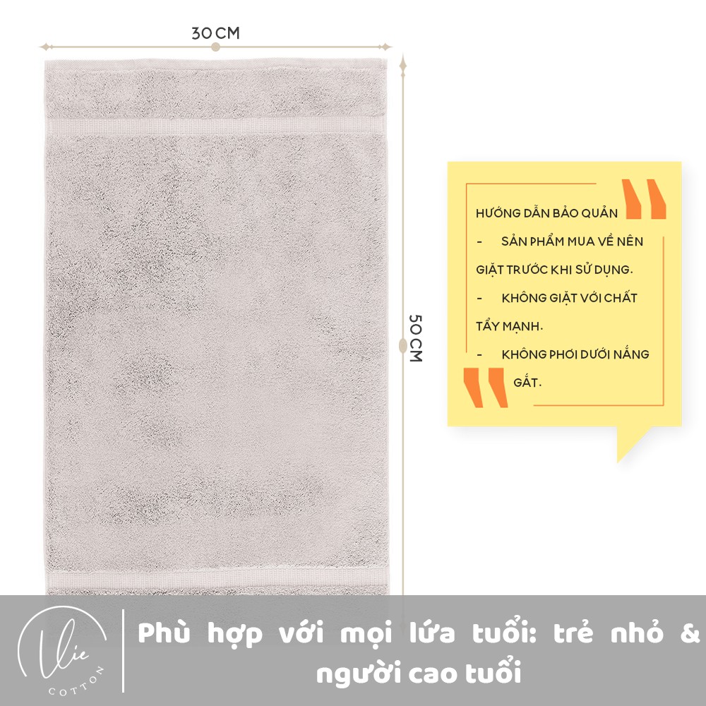 Khăn mặt cao cấp VIECOTTON HNCT1 30x50 cotton 100% siêu dày siêu mềm mịn thấm hút cam kết giao đúng màu