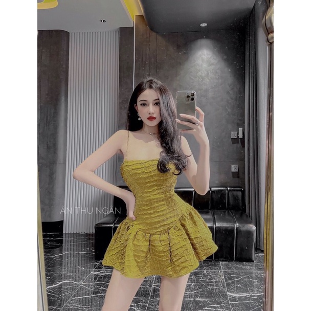 VÁY XỐP ĐUÔI CÁ 2 DÂY XÍCH