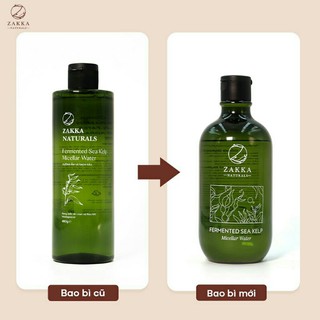 ✨CHÍNH HÃNG✨Nước tẩy trang Micellar Water Zakka Naturals 3in1 Fermented Sea Kelp Micellar Water(500ml)