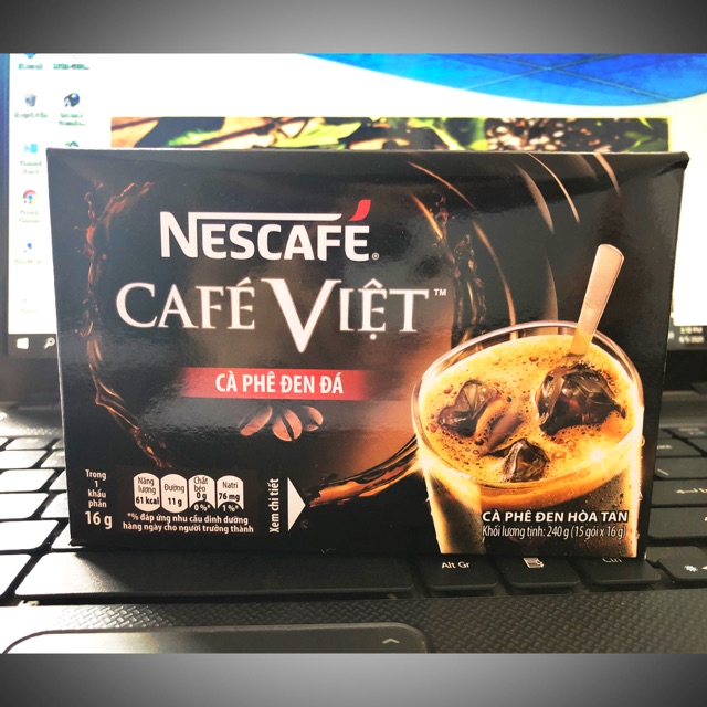 Cà phê hoà tan Nescafe - Cà phê Việt đen đá hộp 240gr