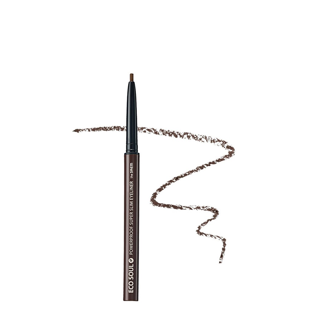 Bút Kẻ Mắt Chống Nước The Saem Eco Soul Powerproof Super Slim Eyeliner (0.1g) | BigBuy360 - bigbuy360.vn