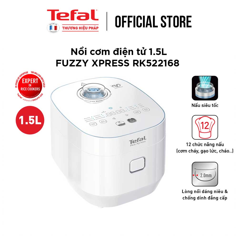 Nồi cơm điện Tefal Fuzzy Express RK522168 - 750W, 1.5L