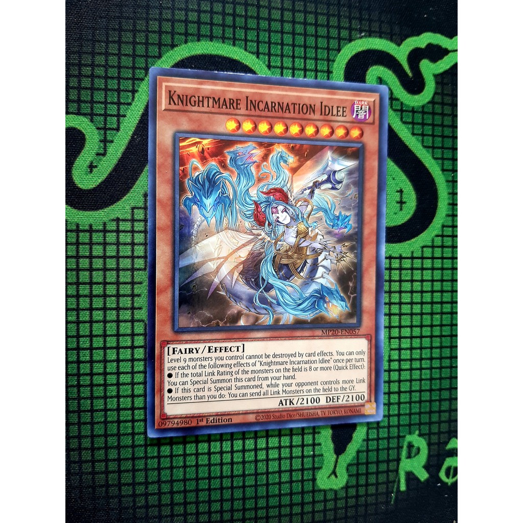 [ ĐỖ LẠC SHOP ] THẺ BÀI YUGIOH NEAR MINT Knightmare Incarnation Idlee - MP20-EN057 - Super Rare 1st Edition