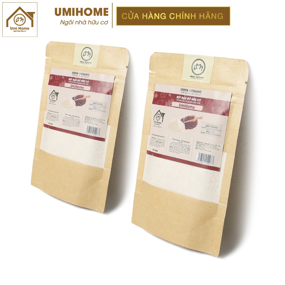 Bột Đậu Đỏ hữu cơ UMIHOME nguyên chất | Red bean powder 100% Organic 40G