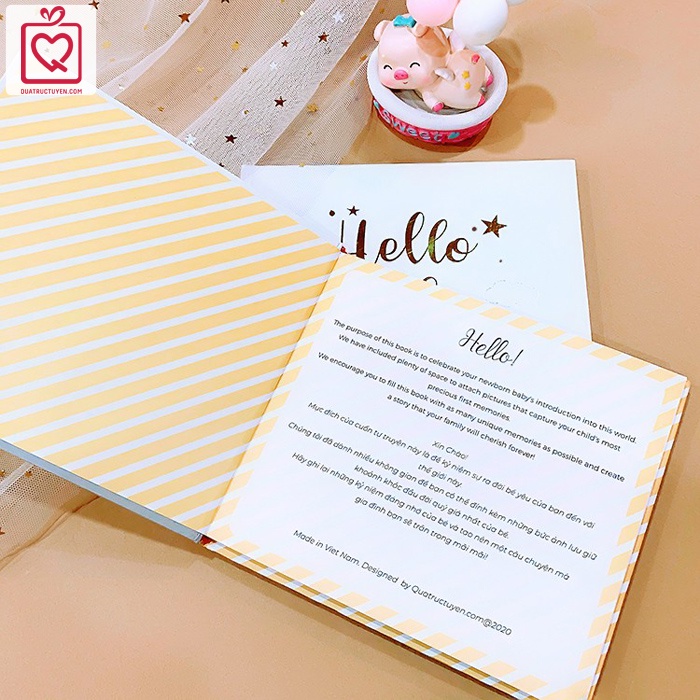 Sổ nhật ký cho bé Hello Baby - Lưu giữ những khoảnh khắc đầu đời đáng nhớ
