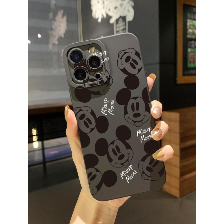 Ốp Điện Thoại Viền Vuông In Hình Mickey Ngộ Nghĩnh Cho Samsung Galaxy S22 Plus Note 20 Ultra S21 FE S20