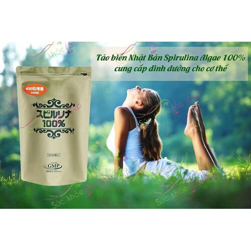 110 Tảo Xoắn Spirulina Nhật Bản Hộp 2200 Viên