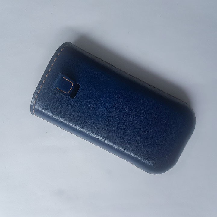 Bao da 8800 - Da bò thật - Handmade - Màu xanh navy BV0461