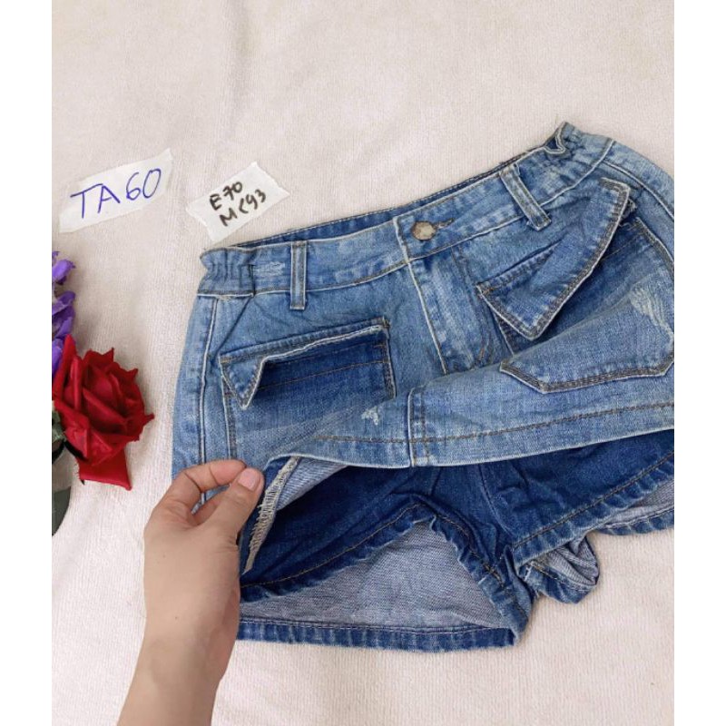 quần short jean giả váy (Eo 70). TA60