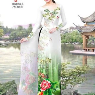 Vải áo dài in 3D cả bộ tằm
