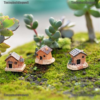 Set 3 Mô Hình Ngôi Nhà Mini Dùng Để Trang Trí Tiểu Cảnh