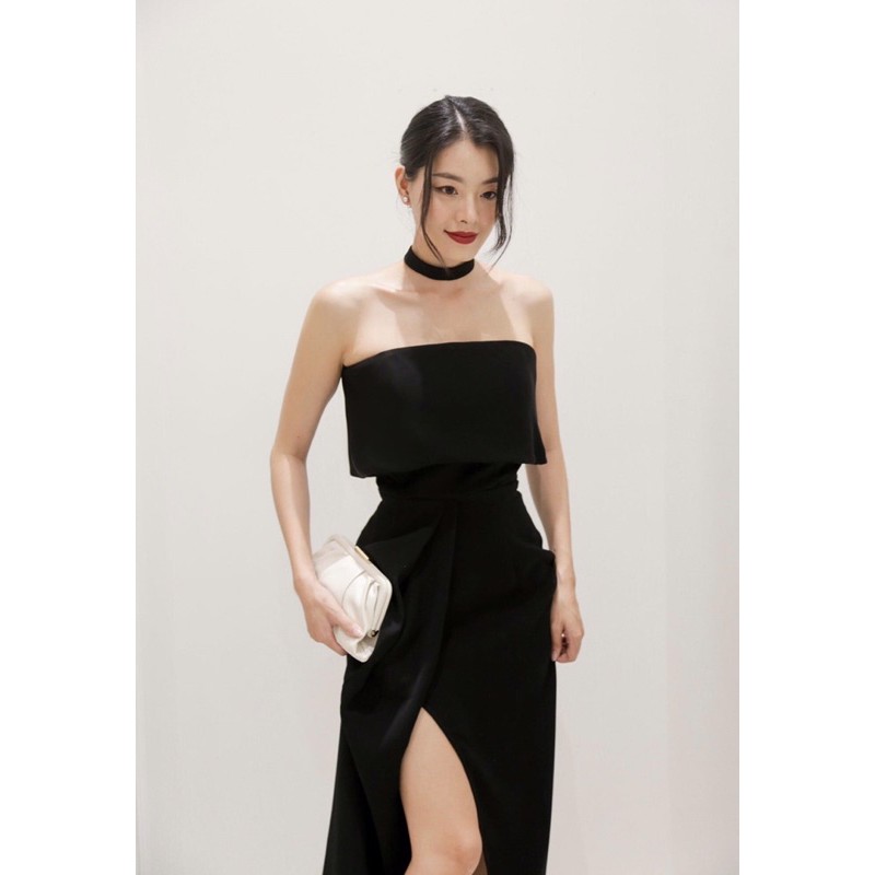 VÁY XẺ TÀ KÈM CHOCKER