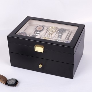 Hộp Đựng Đồng Hồ 20 Ngăn Vỏ Gỗ Sơn Mài