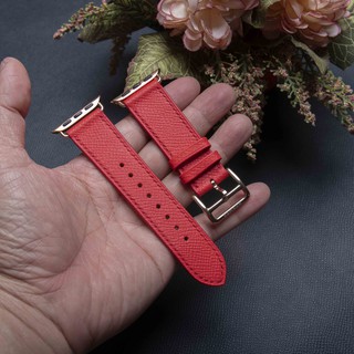 Dây Da Apple Watch - Da Epsom Đỏ Cờ