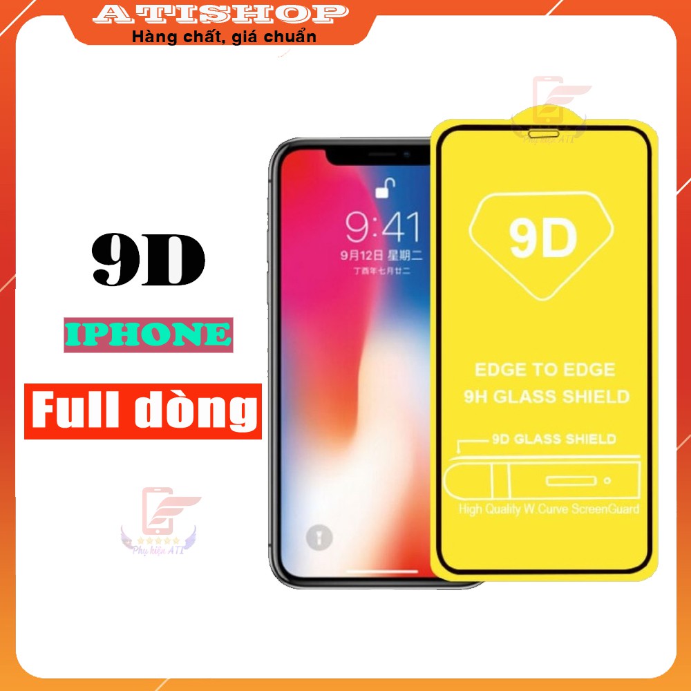 [Đã có ip 13] Kính cường lực ịPhone Full màn hình 9D - giá rẻ cảm ứng mượt mà - Dễ dán - Full dòng đến iPhone 13 Promax