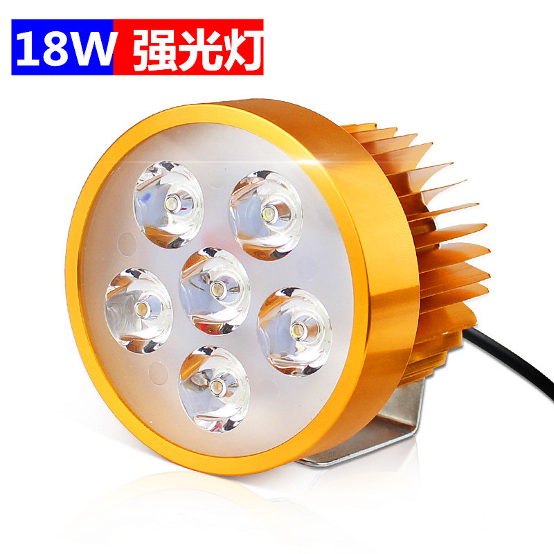 Đèn Pha 6 Bóng Led 12v-80v 18w Siêu Sáng Cho Xe Máy