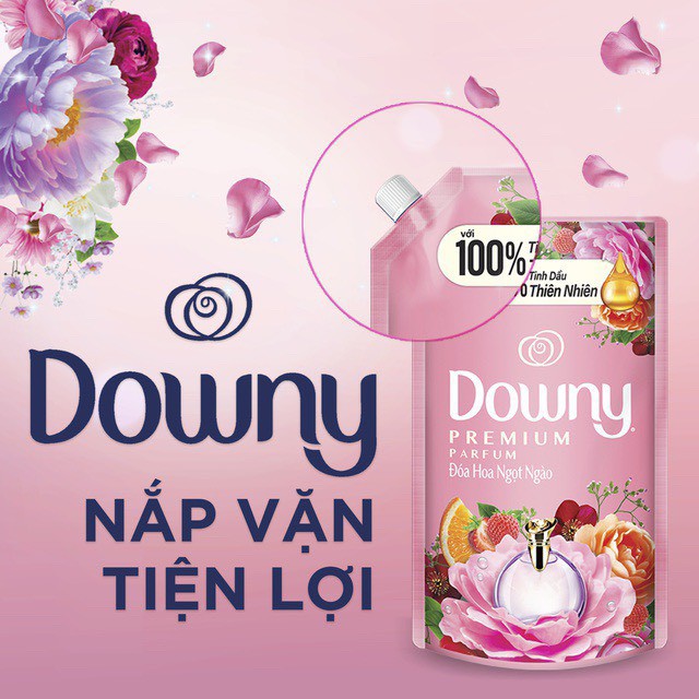 Nước xả vải Downy Đóa hoa thơm ngọt ngào túi 2.3L