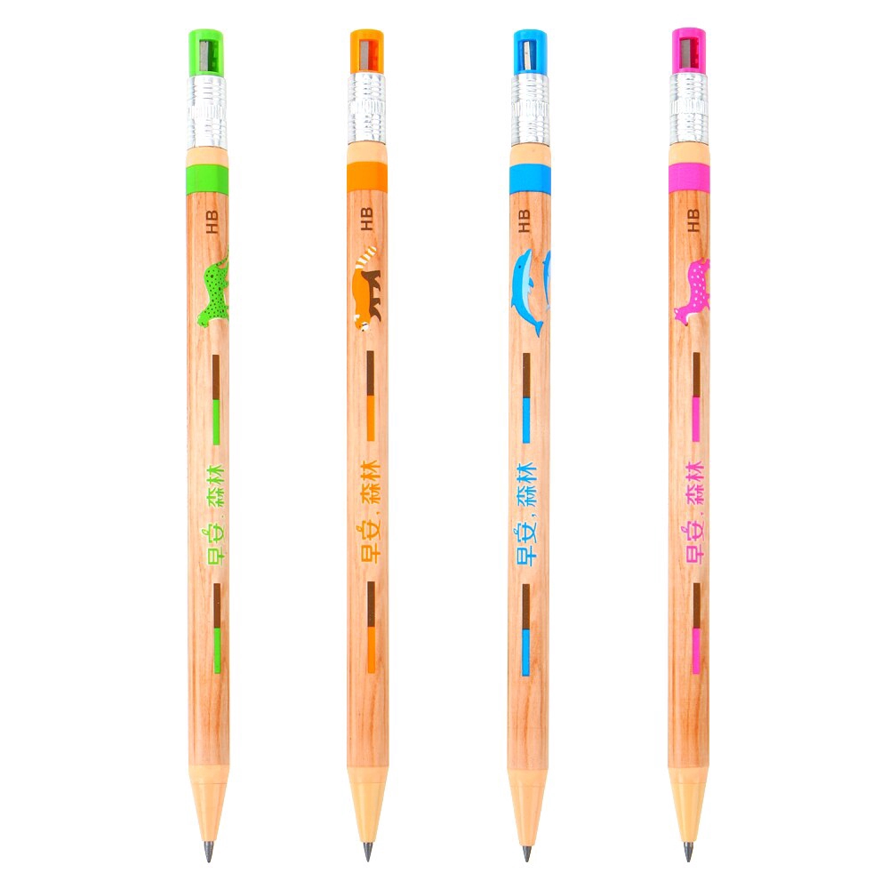 Set 4 bút chì 2.0mm HB bằng gỗ dùng vẽ đồ họa