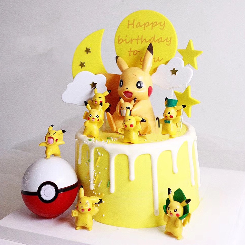 Mô Hình Pikachu Trang Trí Bánh Kem Xinh Xắn