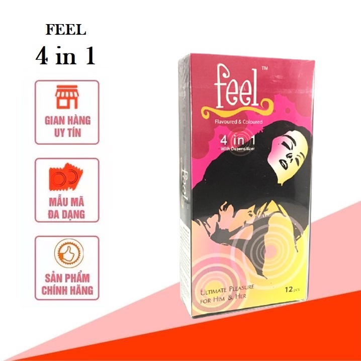 Bao Cao Su Gân gai Kéo dài thời gian 12 chiếc Feel 4 in 1 - bcs Malaysia