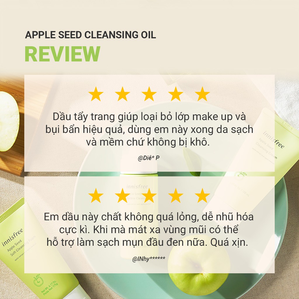 Dầu tẩy trang táo Innisfree Apple Seed Cleansing Oil 150ml | BigBuy360 - bigbuy360.vn