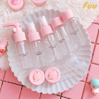 Bộ Chiết Mỹ Phẩm 7 Món mini cao cấp - Thông minh Tiện Lợi