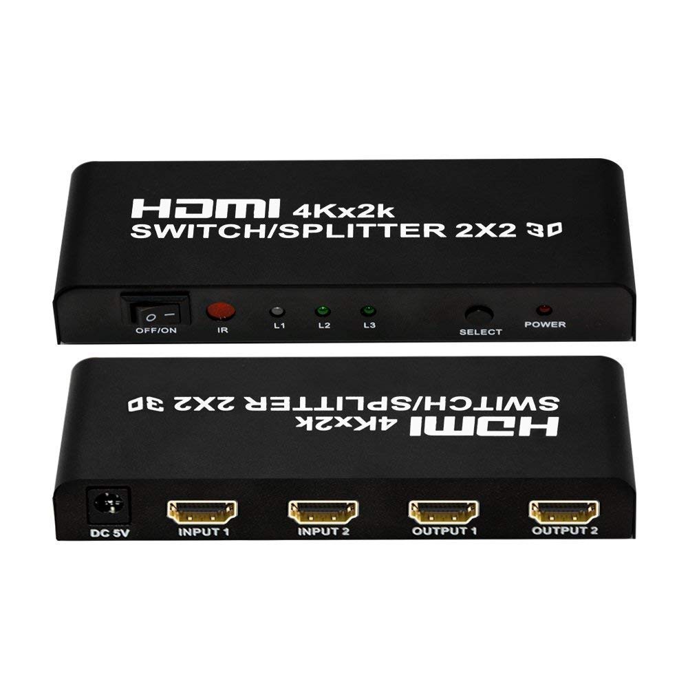 Bộ chia gộp HDMI Switch Splitter 2 vào 2 ra Full HD PCMAX PCM-HD202 - Hàng chính hãng