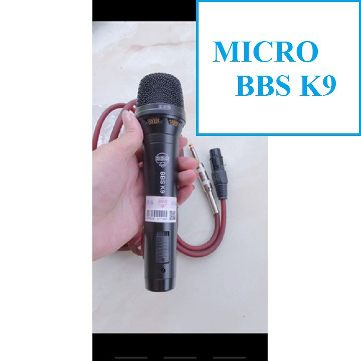 Micro karaoke BBS K9 -Hàng loại tốt, Mic cao cấp cực bền