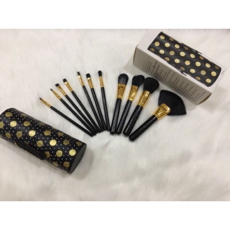 Bộ cọ trang điểm 11 cây Bh Cosmetics dot collection, black a dot make up cá nhân