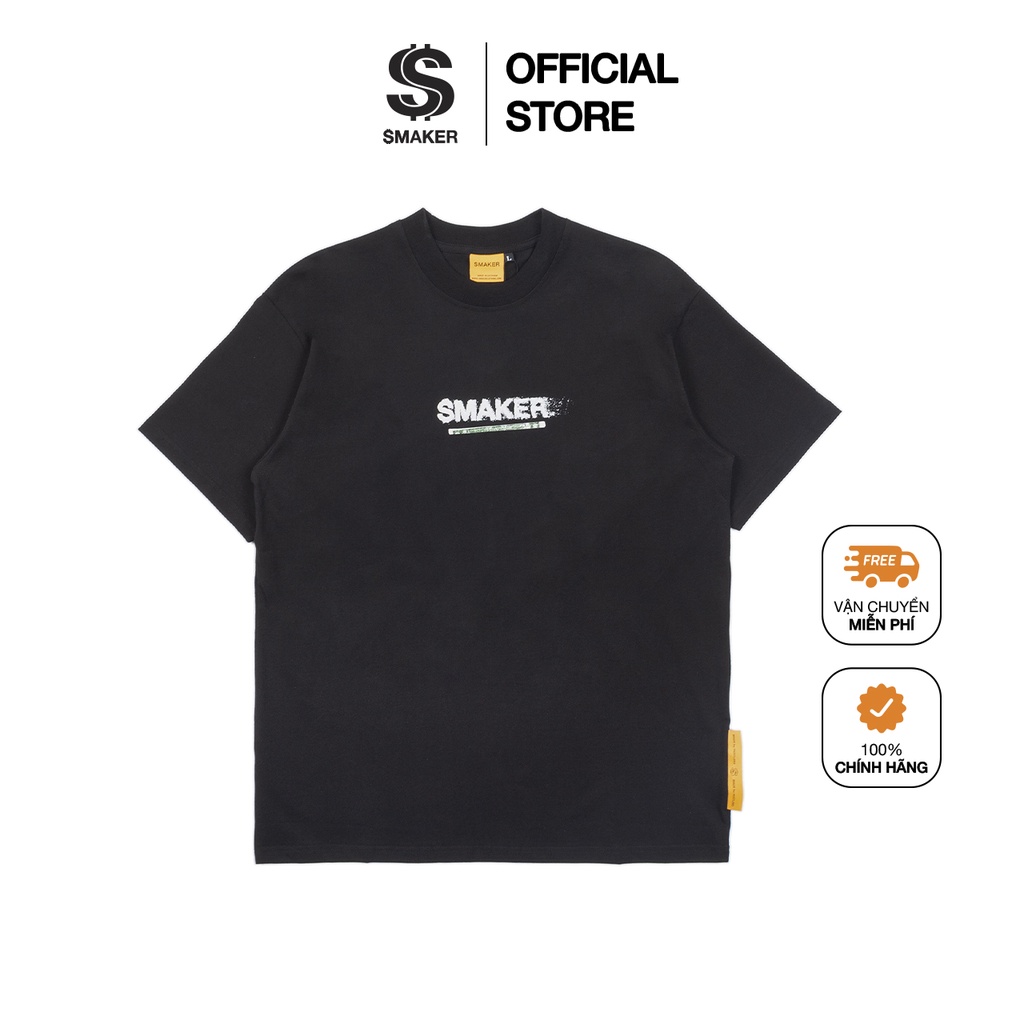 Áo thun cotton nam nữ Unisex form rộng tay lỡ, local brand chính hãng - "SAIGON SNOW" TEE IN BLACK