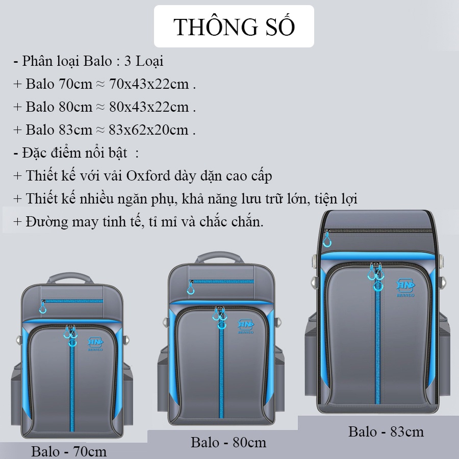 Túi Đựng Cần và phụ kiện , Balo dung tích lớn đựng ghế câu đài , Túi đựng rọng câu Bennuo chống thấm TC-16