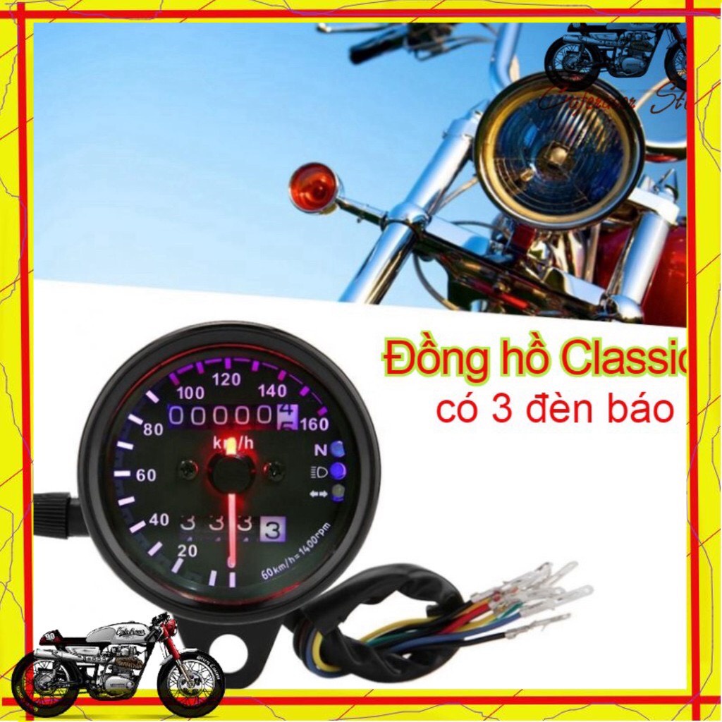 Đồng Hồ độ Classic đo km, độ mọi loại xe cup, classic, cafe racer...