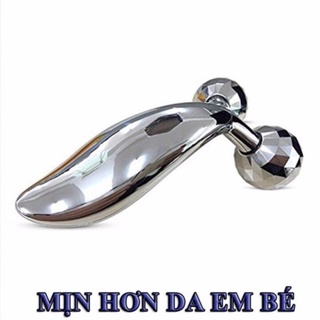 Cây lăn mát xa mặt, toàn thân 3D cao cấp inox
