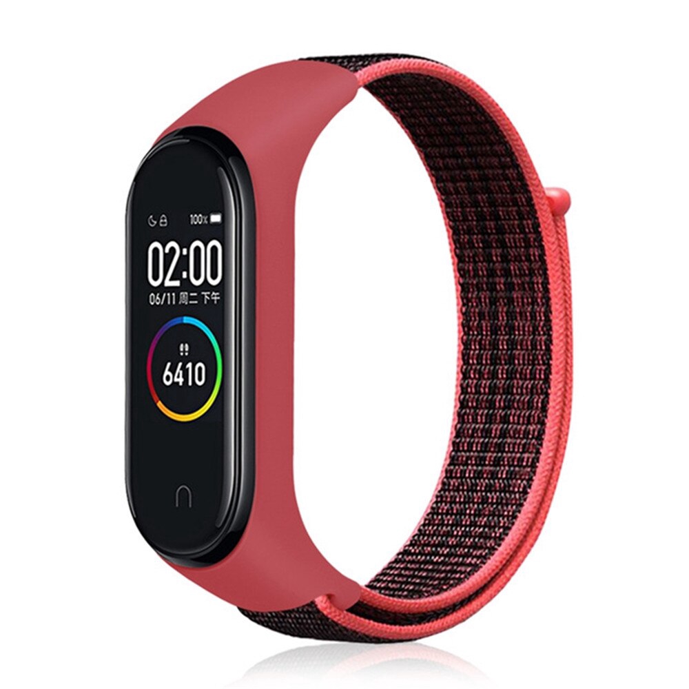 Pulseira dây đeo thay thế chất liệu nylon thoáng khí cho xiaomi mi band 4 3 4