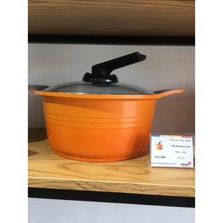 Nồi gốm hàn quốc roichen màu da cam 24cm