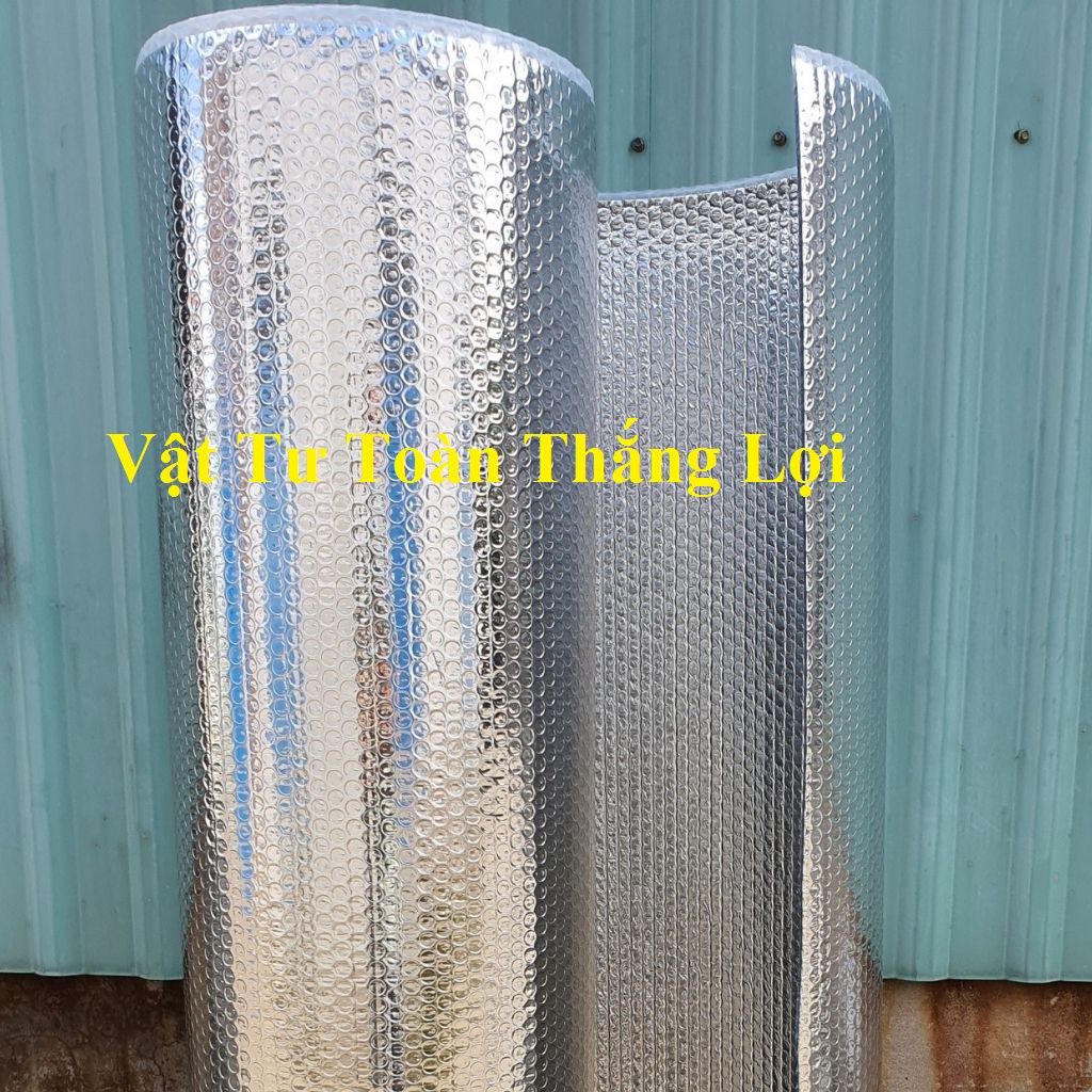 ( Khổ rộng 1,5m x dài 40m x dày 4mm ) Cuộn cách nhiệt chống nóng mái tôn 2 mặt bạc