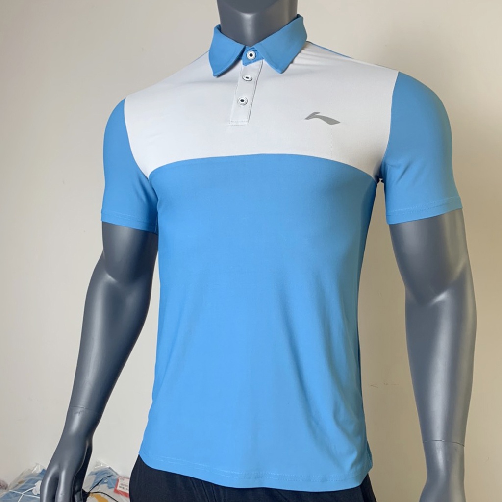 Áo polo thể thao Lining APLR655 tay ngắn cổ bẻ, chất thun gai co giãn 4 chiều thoáng mát
