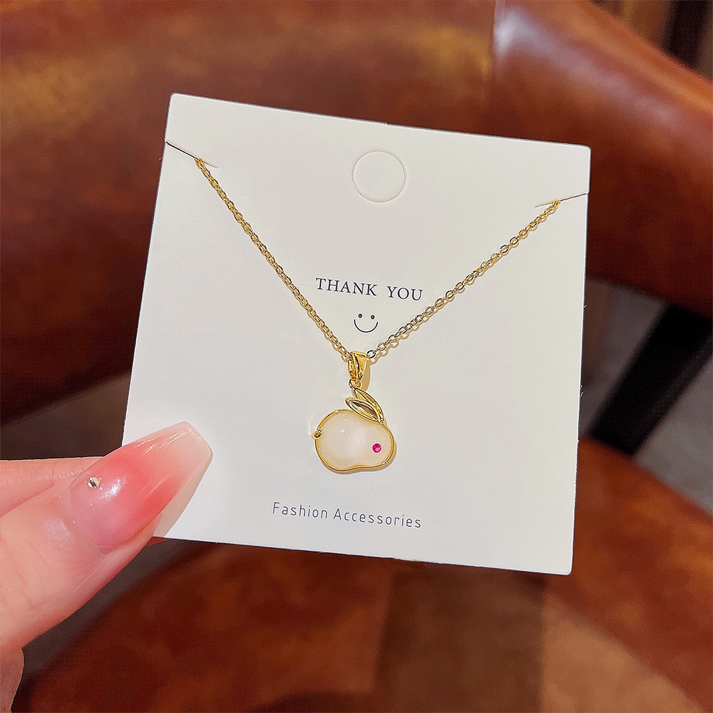 Dây Chuyền Thép Titan Mặt Thỏ Dễ Thương Thời Trang 2022
