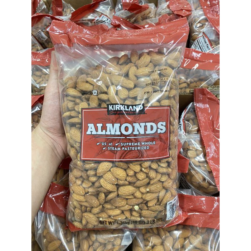 Hạt Hạnh Nhân Sấy Khô Kirkland Almonds Gói 1.36kg usa ( date 09/2021 )